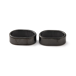 Черный Ионное покрытие (ip) 304 подвески из нержавеющей стали, овальные, чёрные, 8x14x5 мм, отверстие : 6x12 мм