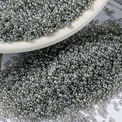 (RR368) Silver Gray Luster MIYUKI Round Rocailles Beads, Japanese Seed Beads, (RR368) Silver Gray Luster, 15/0, 1.5mm, Hole: 0.7mm, about 5555pcs/bottle, 10g/bottle