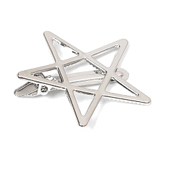 Звезда Сплав зажимами волос, аксессуары для волос для женщин и девочек, звезда, 52x52 мм