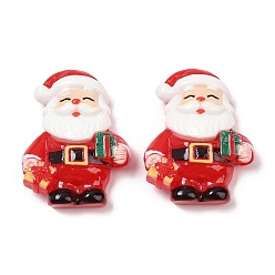 Santa Claus Кабошоны из непрозрачной рождественской смолы, Дед Мороз, 33x24.5x9 мм