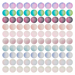 (52) Непрозрачная лаванда 200шт 10 цвета треск стеклянные бусины нити, круглые, два тона, матовые, разноцветные, 4~4.5x3~4 мм, отверстие : 0.9 мм, 20 шт / цвет