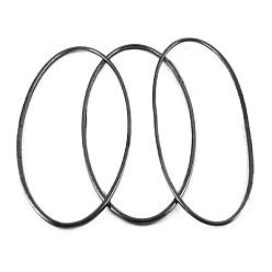 Черный Цвет Металла Латунные соединительные колечки, овальные, металлический черный , шириной около 20 мм, 40 мм длиной, толщиной 1 мм 