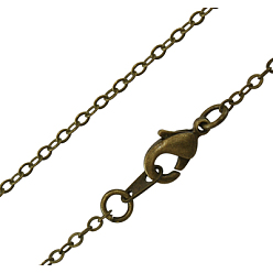 Античная Бронза Латунные кабельные цепи ожерелья, античная бронза, 38 дюйм