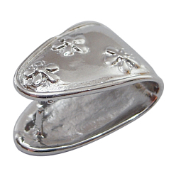 Platinum Brass Ice Pick Pinch Bails, Lead Free, Platinum Color, about 11mm wide, 15mm long, 10mm thick