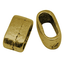 Античное Золото Тибетские слайдер стиль завораживает для кожаный браслет решений, без кадмия и без свинца, прямоугольные, античное золото , 13x7x7 мм, отверстие : 5 мм