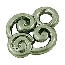 Античная Бронза Сплавочные подвески тибетского стиля, без свинца и без кадмия, античная бронза, 10x8x2 мм, отверстие : 1.5 мм, Около 2631 шт / 1000 г