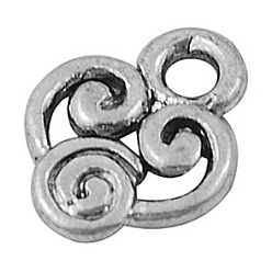 Античное Серебро Сплавочные подвески тибетского стиля, без свинца и без кадмия, античное серебро, 10x8x2 мм, отверстие : 1.5 мм, Около 2631 шт / 1000 г