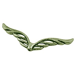 Античная Бронза Сплавочные овальные бусины тибетского стиля , кадмия и, без свинца, античная бронза , крыло, 41x12x2 мм, отверстие : 1 мм, Около 750 шт / 1000 г