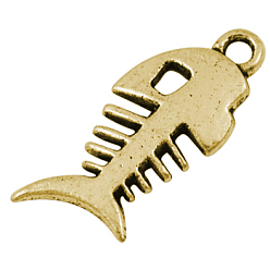 Античное Золото Сплавочные подвески тибетского стиля, без кадмия, без никеля и без свинца, рыбьей костью, античное золото , 26x11.5x2.5 мм, отверстие : 2.5 мм