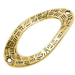 Antique Golden Tibetan Style Links/Connectors, Cadmium Free & Nickel Free & Lead Free, Antique Golden, 36x18x2mm, Hole: 2mm
