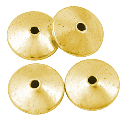 Antique Golden Tibetan Style Alloy Bead Spacers, Disc, Antique Golden, Lead Free & Cadmium Free & Nickel Free, 11.5x11.5x4.5mm, Hole: 1.5mm