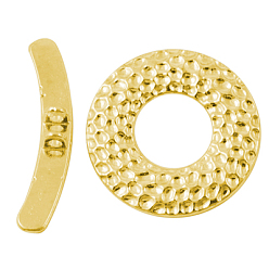 Античное Золото Сплавочные застежка тоггл тибетского стиля, без кадмия, без никеля и без свинца, пончик, античное золото , 31 мм, отверстие : 1.5 мм