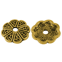 Античное Золото Тибетском стиле сплав шарик крышки, без кадмия, без никеля и без свинца, античное золото , 13x2.5 мм, отверстие : 2.5 мм