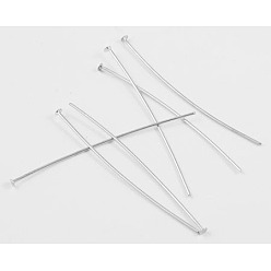 Платина Железные штыри с плоской головкой, без кадмия, без никеля и без свинца, платина, 46x0.75~0.8 мм, 20 датчик, Около 5800 шт / 1000 г, Руководитель: 2 mm