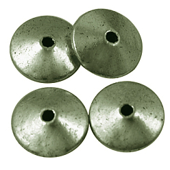 Antique Bronze Tibetan Style Alloy Bead Spacers, Disc, Antique Bronze, Lead Free & Cadmium Free & Nickel Free, 11.5x11.5x4.5mm, Hole: 1.5mm