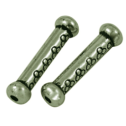 Античная Бронза Сплавочные овальные бусины тибетского стиля , без кадмия, без никеля и без свинца, трубка, античная бронза, 22x5.5 мм, отверстие : 1.5 мм