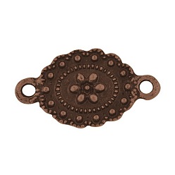 Красная Медь Соединители звеньев сплава, овальные, Красная медь, 18x11 мм, без кадмия, без никеля и без свинца