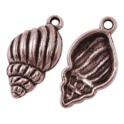 Красная Медь Подвески в тибетском стиле , труба оболочки, Красная медь, без кадмия, без никеля и без свинца, 25.5x13x5.5 мм, отверстие: 2 мм