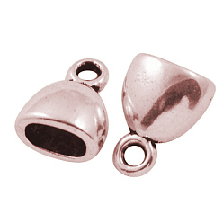 Красная Медь Тибетского стиля мозг заканчивается, Красная медь, без свинца, без кадмии и без никеля, 13x10x7 мм, отверстие : 2 мм