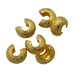 Oro Latón chafas cubiertas, dorado, sobre 5 mm de diámetro, 4 mm de espesor, agujero: 2.2 mm