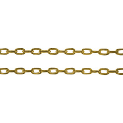Золотой Латунные кабельные цепи, несварные, с катушкой, овальные, без кадмия, без никеля и без свинца, золотые, 5x2x1 мм, около 301.83 футов (92 м) / рулон