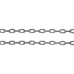 Платина Латунные кабельные цепи, несварные, с катушкой, овальные, без кадмия, без никеля и без свинца, платина, 5x2x1 мм, около 301.83 футов (92 м) / рулон