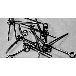 Черный Цвет Металла Железный штифт, без кадмия и без свинца, металлический черный , 30x0.7 мм, отверстие : 2 мм, Около 8700~8800 шт / 1000 г