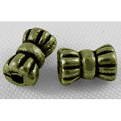 Античная Бронза Тибетский стиль сплава цинка бисером, без свинца и без кадмия, античная бронза, 6x4 мм, отверстие : 1 мм