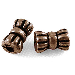 Красная Медь Тибетский стиль сплава цинка бисером, без свинца и без кадмия, Красная медь, 6x4 мм, отверстие : 1 мм