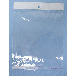 Прозрачный Целлофановые мешки с жемчужной пленкой, самоклеющаяся пломба, с отверстием для подвешивания, 14x19 см, односторонняя толщина: 0.023 мм, внутренняя мера: 14x13 см