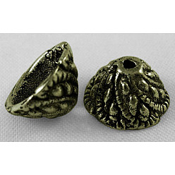 Античная Бронза  Крышки для бусин тибетского стиля, конус, без кадмия, без никеля и без свинца, античная бронза, 11x5 мм, отверстие : 1 мм