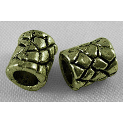 Antique Bronze Tibetan Antique Bronze Metal Beads, Lead Free & Cadmium Free, 7x6mm, Hole: 4mm