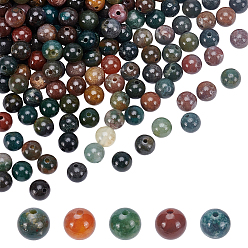 (RRHB277) Кристалл на подкладке из медово-бежевого цвета 3 нити натуральные индийские агаты круглые бусины нити, 6 мм, отверстие : 1 мм, около 59~61 шт / нитка, 15 дюйм