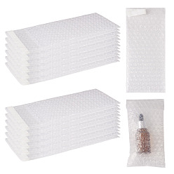 Белый Пакеты из пузырчатой полиэтиленовой пленки, самоклеящиеся пузырчатые конверты, прямоугольные, белые, 22x10x0.3 см