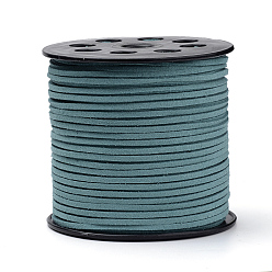 Cadet Blue Faux Suede Cord, Faux Suede Lace, Cadet Blue, 2.7x1.4mm, about 98.42 yards(90m)/roll