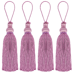 Средний Фиолетово-красный Полиэфирные украшения кисточкой подвесные, украшение для дома, средне фиолетовый красный, 253~259 мм