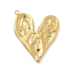 Золотой 304 подвески из нержавеющей стали, шарма сердца, золотые, 27x22.5x2 мм, отверстие : 1.4 мм
