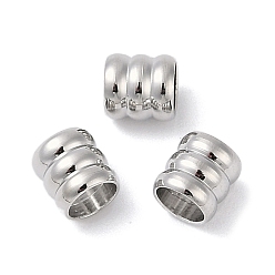 Платина Латунные барды, без кадмия, без никеля и без свинца, колонка, платина, 4x4x4 мм, отверстие : 2.7 мм