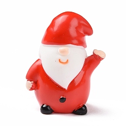 Red Christmas Theme Resin Display Decoration, for Home Decoration, Photographic Prop, Dollhouse Accessories, Plump Santa Claus, Red, 36.5x29x21.5mm