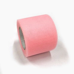 Pink Деко сетчатые ленты, тюль ткань, Тюль-рулонная ткань для юбки, розовые, 2 дюйм (5 см), о 25yards / рулон (22.86 м / рулон)