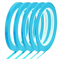 Голубой 5 рулоны 5 виды ПВХ автомобильной малярной ленты, изоляционная лента, виниловая лента, голубой, 2~6 мм, 1 рулон / стиль