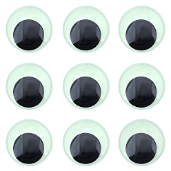Black Luminous Self Adhesive Plastic Wiggle Googly Eyes Cabochons, DIY Scrapbooking Crafts Toy Accessories, Black, 50x7mm
