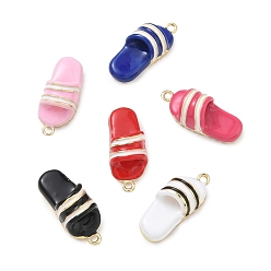 (52) Непрозрачная лаванда Подвески из эмали и сплава, подвески для тапочек, стойки покрытие, золотые, долговечный, разноцветные, 20x9x7.5 мм, отверстие : 1.4 мм