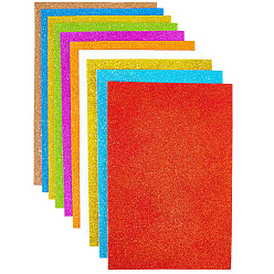 (52) Непрозрачная лаванда 10 самоклеящиеся листы из ЭВА-пены для рукоделия, с блеском порошков, прямоугольные, разноцветные, 302x200x1.5 мм