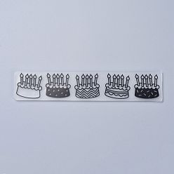 Others Plastic Embossing Folders, Concave-Convex Embossing Stencils, for Handcraft Photo Album Decoration, Birthday Themed Pattern, 30x150x2.5mm