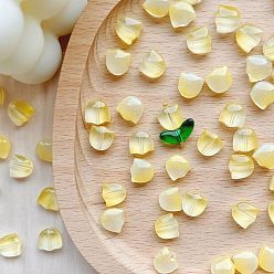 Лимонный шифон Бусины лэмпворк , тюльпан, лимонный шифон, 9 мм