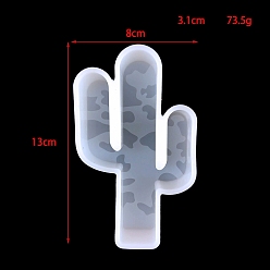 Кактус Пищевые силиконовые формы, формы помады, для украшения торта поделки, цвет шоколада, конфеты, УФ-смола и эпоксидная смола, белые, кактус, 130x80x31 мм
