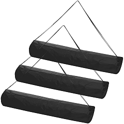 Черный Полиэстер кронштейн для хранения сумки шнурок, длинные упаковочные сумки для пеших прогулок, путешествий, кемпинга, чёрные, 114x29.8x0.3 см, 3 шт / комплект