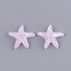 Фиолетовый Кабошоны из смолы, с чипом оболочки, морская звезда / морские звезды, фиолетовые, 24x25.5x5 мм