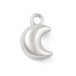 Платина Латунь прелести, без кадмия, без никеля и без свинца, луна, платина, 9.5x6.5x4.5 мм, отверстие : 1.2 мм